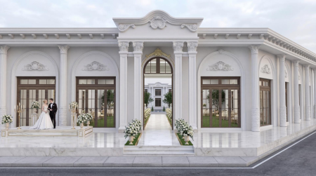 Design Architettonico Neoclassico per Facciate di Sale Matrimoni a Tokat