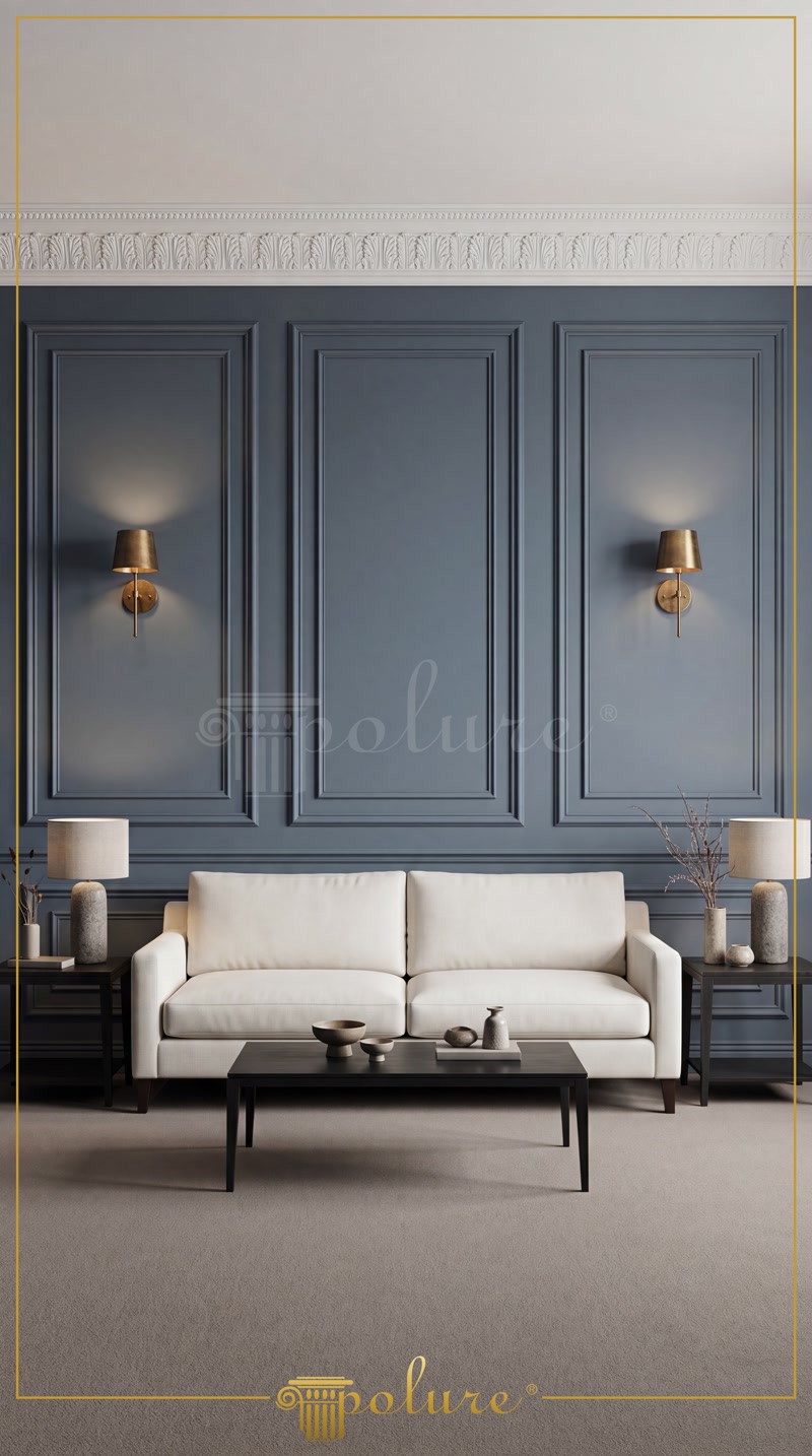 Design per un Soggiorno Senza Tempo con Cornici e Pannelli in Poliuretano
