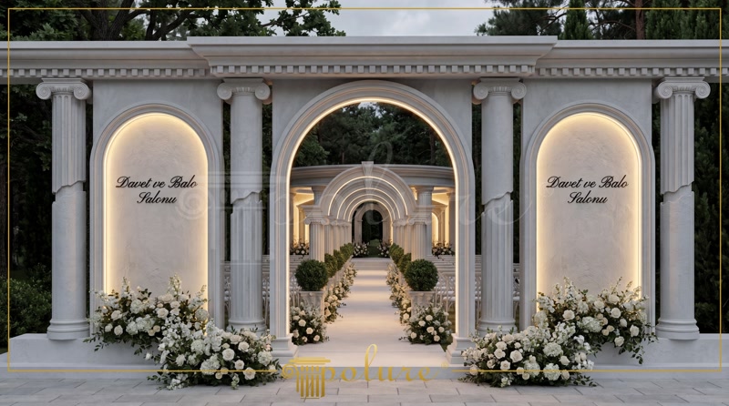 Design di Facciate Classiche con Colonne in Poliuretano