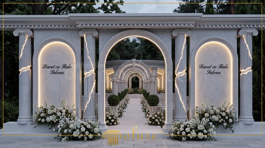 Design di Facciate Classiche con Colonne in Poliuretano