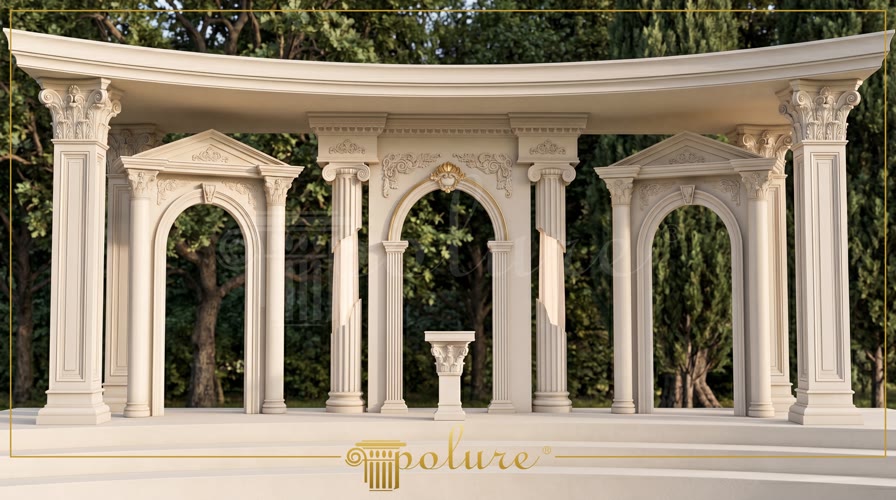 Design Classico per Esterni con Colonne e Archi in Poliuretano