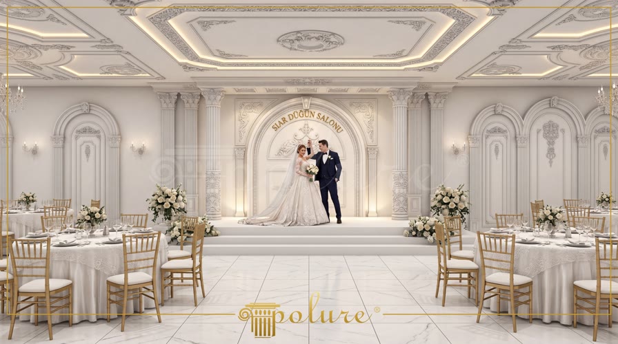 Colonne e Archi in Poliuretano per Sale Ricevimenti Classiche