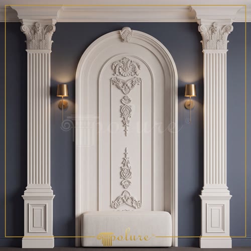 Polyurethane Arched Wall Niche and Column Decoration