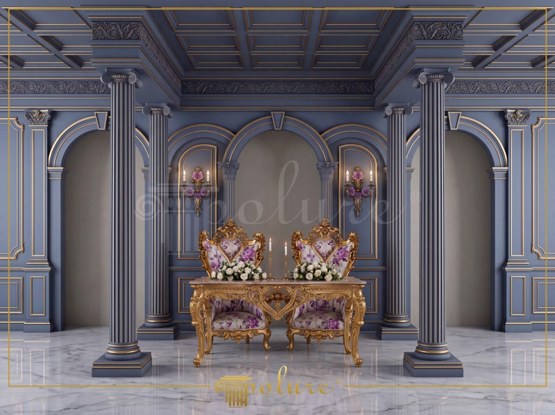 Classic Wall Decoration with Polyurethane Columns and Arches