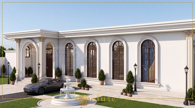 Polyurethane Exterior Facade Application: Classic Tokat Wedding Hall Entrance