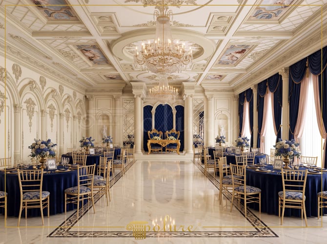 Design Classico per Saloni con Colonne e Archi in Poliuretano