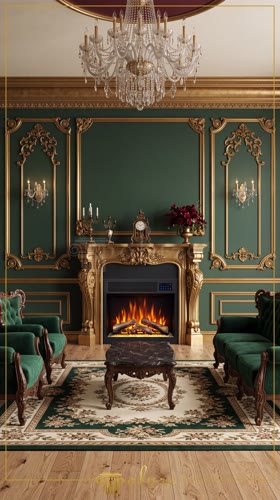 Soggiorno di Lusso con Modanature Decorative in Poliuretano