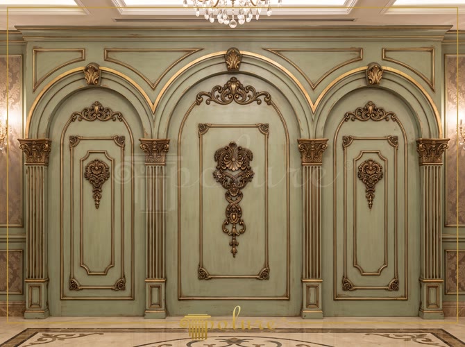 Polyurethane Wall Columns and Arched Panel Decoration