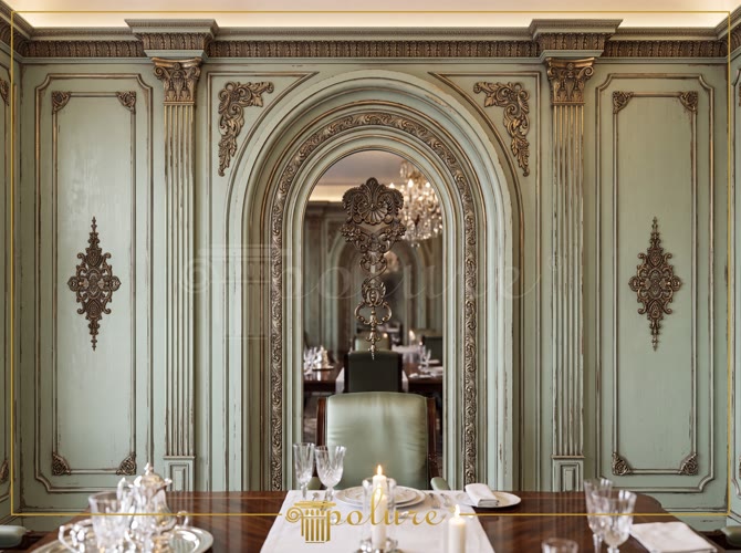 Neo-Classical Wall Design with Polyurethane Arches and Columns