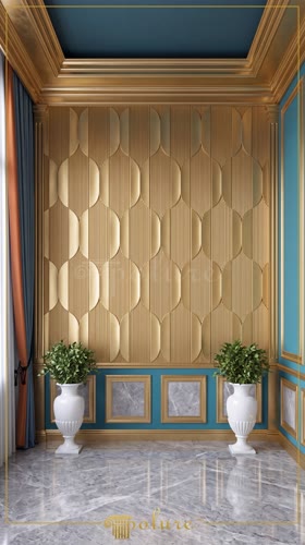 Modelli di Decorazione per Salone Classico con Pannelli Parete in Poliuretano