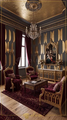 Design di Saloni Classici con Modelli di Pannelli in Poliuretano