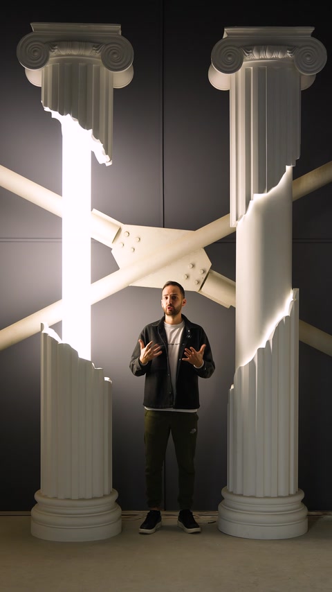 Illuminazione in Plexiglass e Applicazioni per Colonne con LED Nascosto
