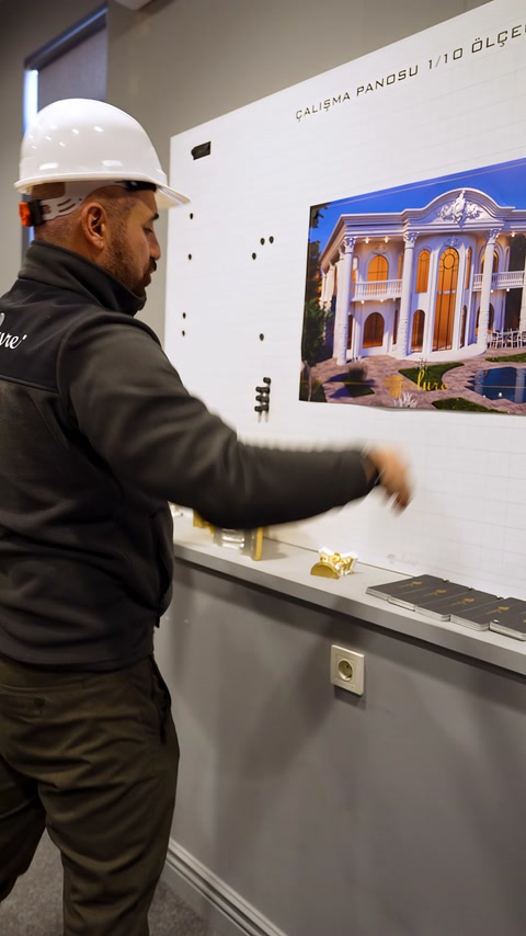La presentazione della facciata completata e le opzioni dei modelli magnetici sono visibili insieme.
