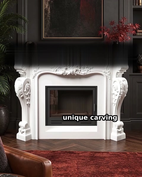 Classic Carved Polyurethane Fireplace Surround with 20% Discount