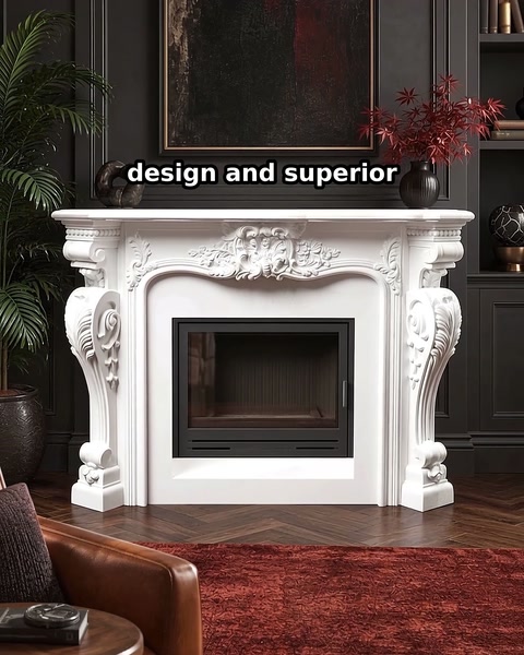 Classic Carved Polyurethane Fireplace Surround with 20% Discount