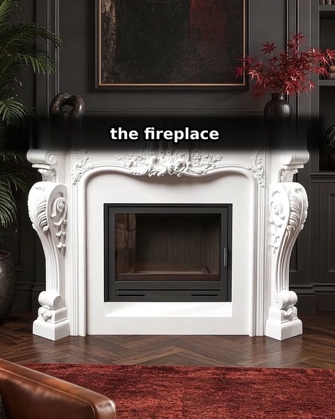 Classic Carved Polyurethane Fireplace Surround with 20% Discount