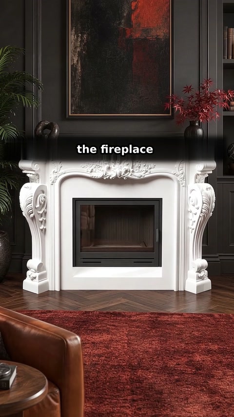 Classic Carved Polyurethane Fireplace Surround with 20% Discount