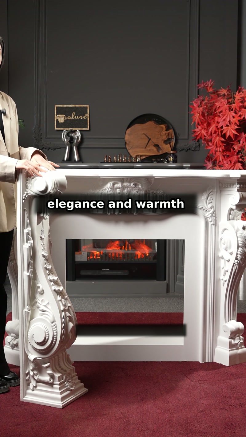 Classic Carved Polyurethane Fireplace Surround with 20% Discount