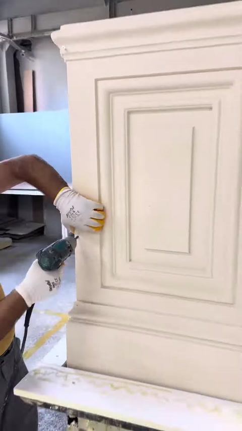 The frame detail in the lower section is secured with a hand tool