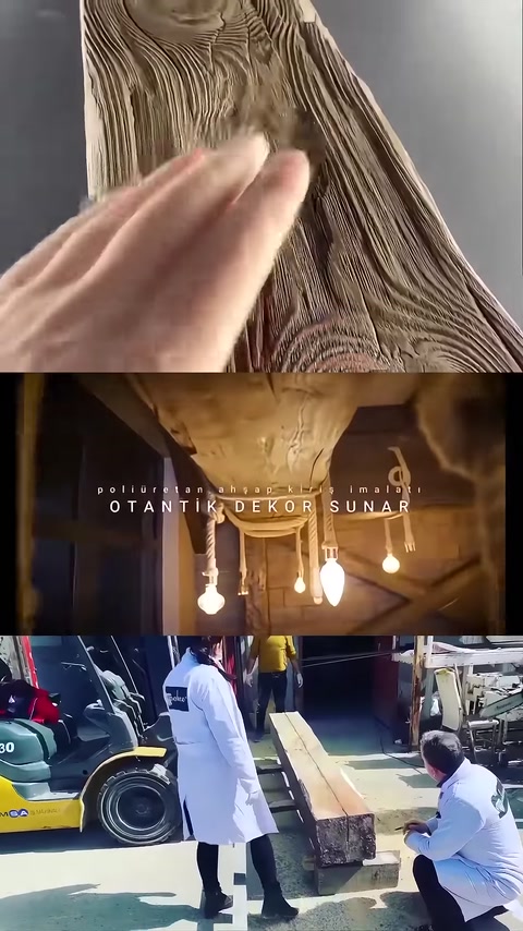 Polure Rustik Ahşap Dokulu Kiriş, Mertek, Kütük ve Kalas Üretimi