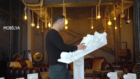 The depth and side shape of a large decorative corbel are displayed