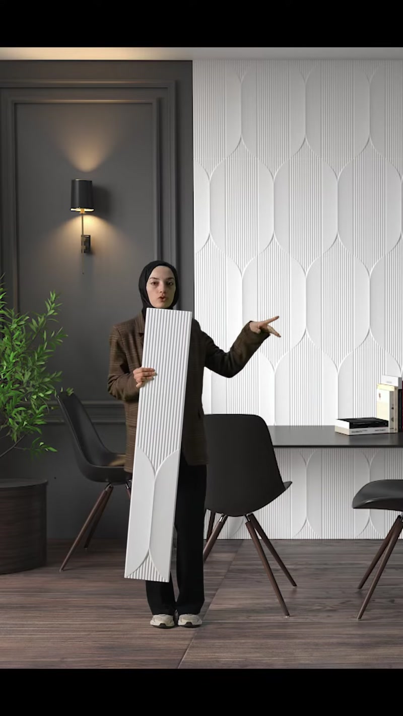 Modern Interior Design with Polyurethane Decorative Wall Panels