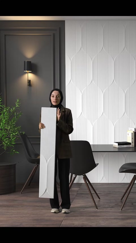 Modern Interior Design with Polyurethane Decorative Wall Panels