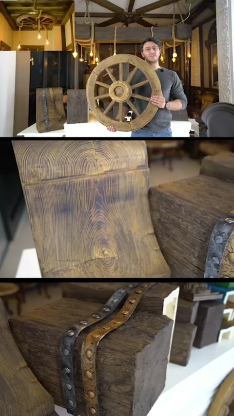 Travi con Effetto Legno in Poliuretano e Modelli di Prodotti Decorativi