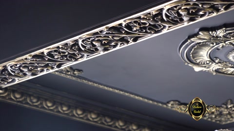 The finished appearance of the ceiling medallion, cornice and decorative mouldings