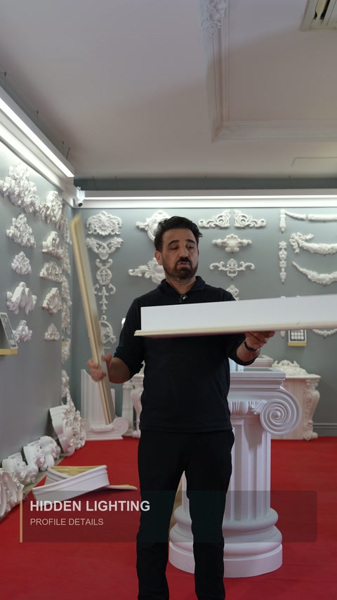 Yatay tutulan profilin çıkıntılı kanal yapısı önden görülüyor
