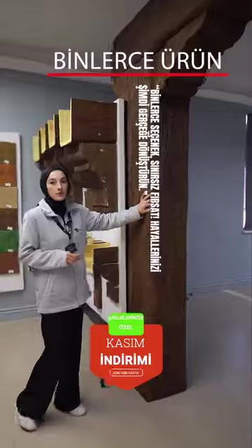 Decorative beam samples in different colors and shapes are introduced