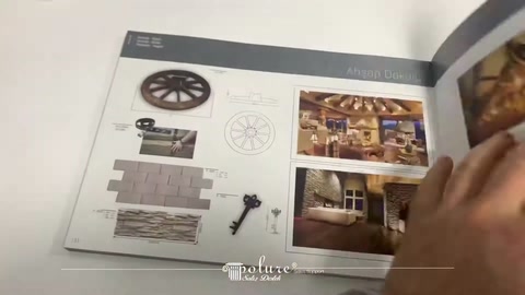 Il catalogo mostra i design delle ruote e le applicazioni in ambienti rustici