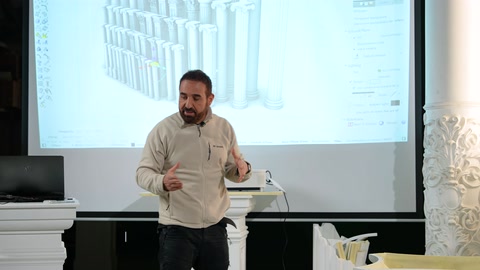 Ekranda 3D sütun çizimleri üzerinden ölçek ve tip anlatımı