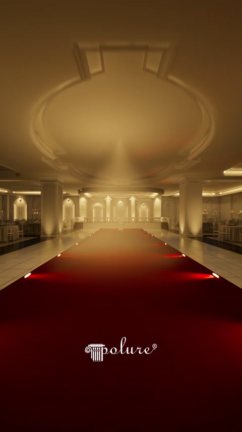 Circular ceiling detail completing the hall's symmetrical decoration plan