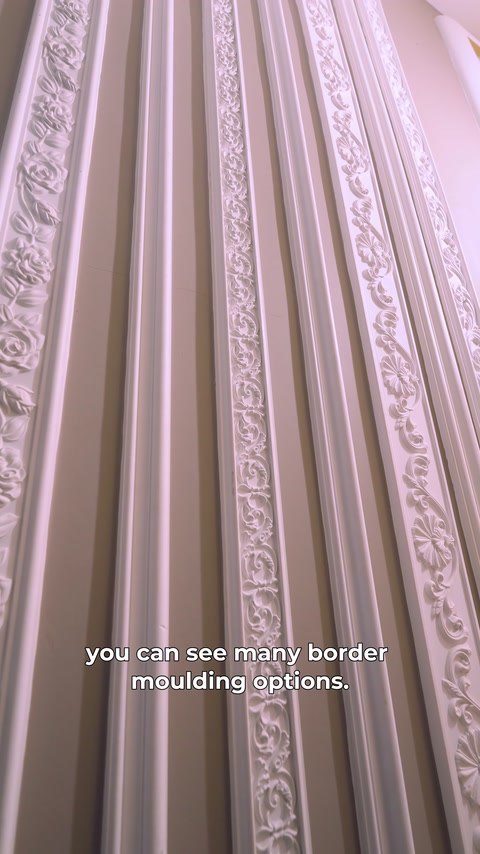 Multiple vertical mouldings show contrasting relief patterns and widths