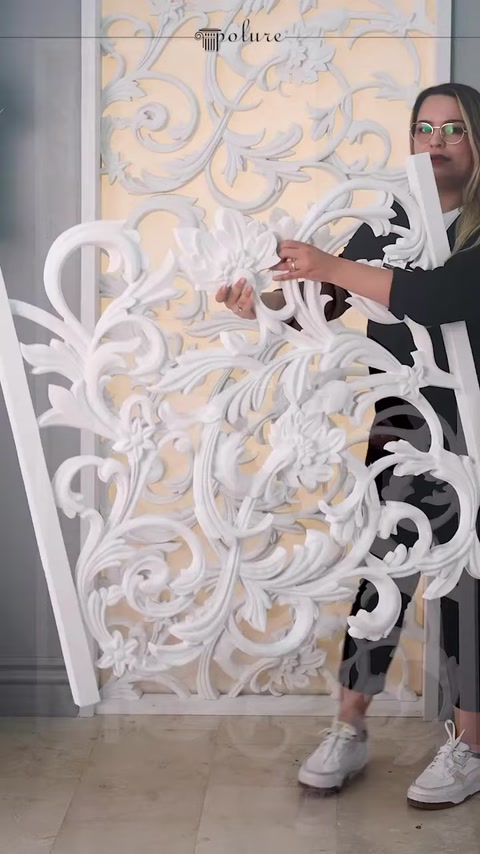 Polure Polyurethane Cut-Out Patterned and Vine Motif Panel Designs