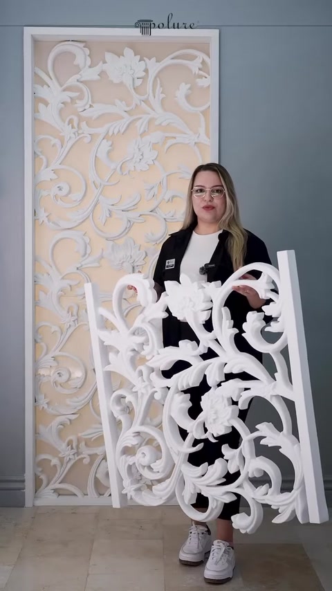 Polure Polyurethane Cut-Out Patterned and Vine Motif Panel Designs