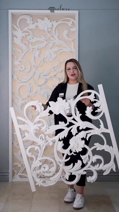 Polure Polyurethane Cut-Out Patterned and Vine Motif Panel Designs