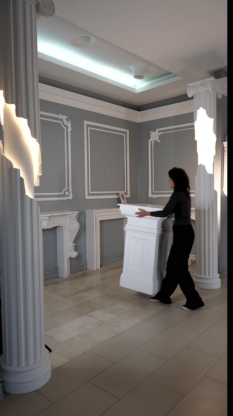 Polyurethane Pedestal Tables and Short Roman Pillars