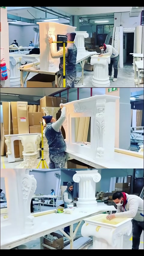 Decorative column bases and processed table components