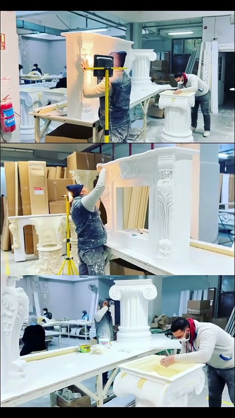Correction continuing on the top surface of a column-embossed pedestal frame