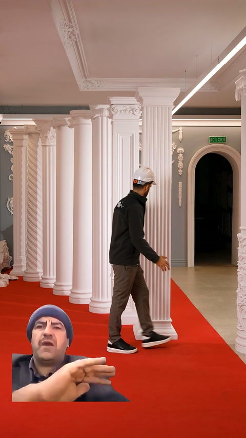 Square-base plain pilaster shown frontally among classical models.