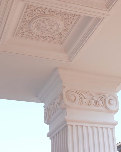 Pannelli di soffitto a cassettoni con decorazione a cupola quadrata in poliuretano