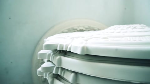 Elemento decorativo angolare con modanatura a strati e dettagli in rilievo