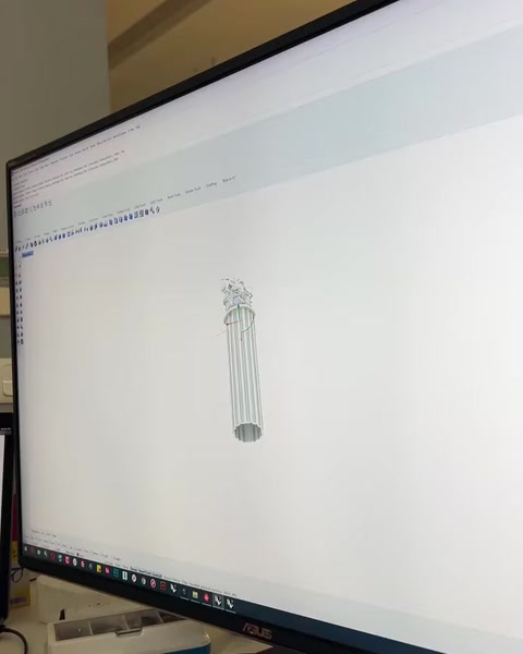 CAD screen presents a refined classical column model