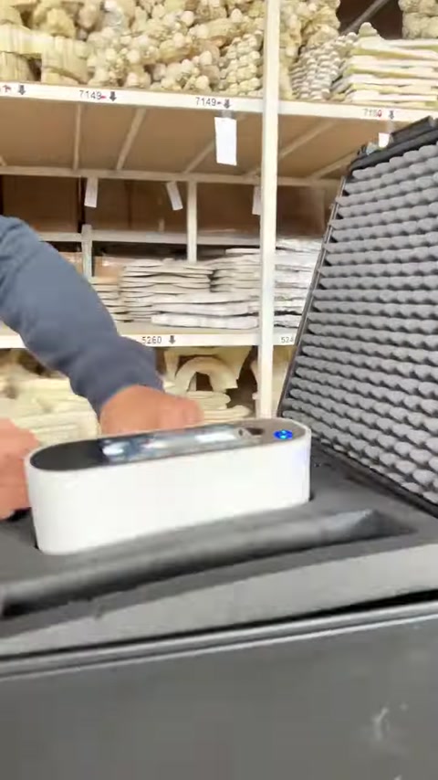 Handheld 3D scanner captures a detailed decorative architectural component
