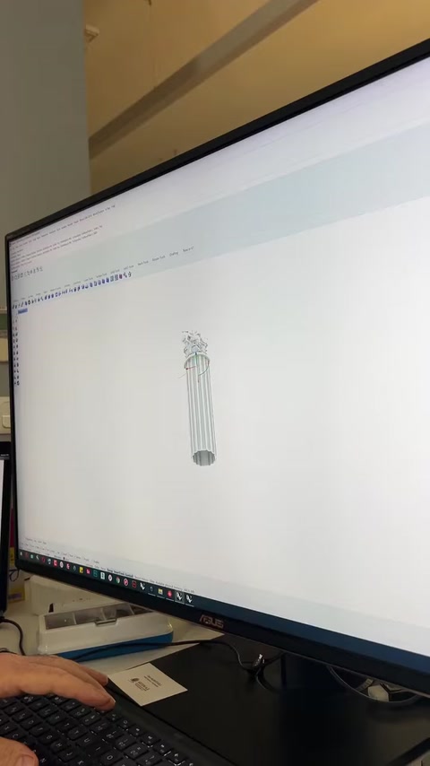 CAD screen presents a refined classical column model