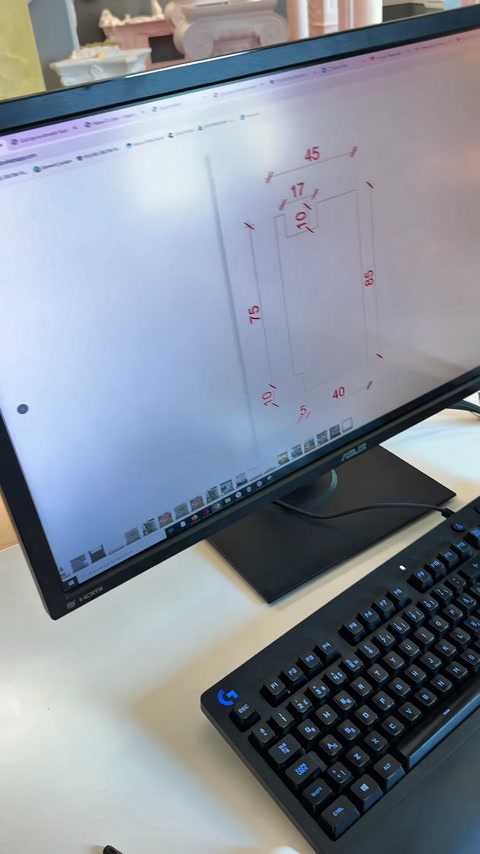 Profilin ölçülü teknik çizimi ve kesit numunesi birlikte gösteriliyor