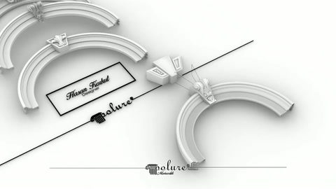 Arch components are placed opposite each other around the center connection line