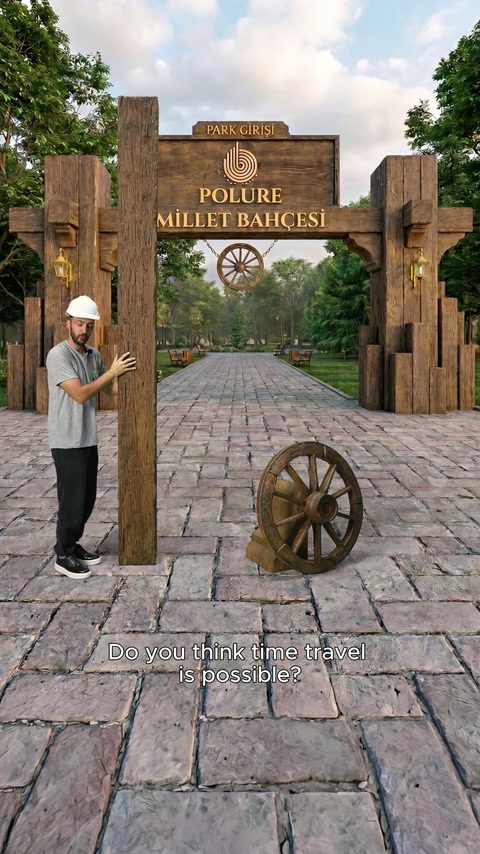 Durable Park Entrance with Wood-Look Polyurethane